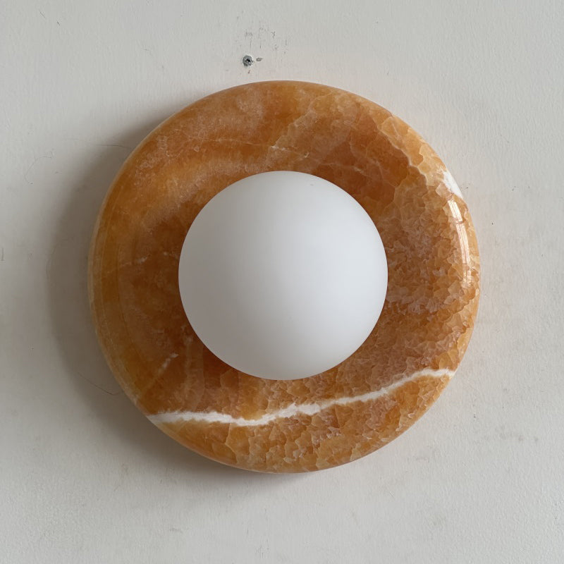 Solvian Yellow Onyx Sconce
