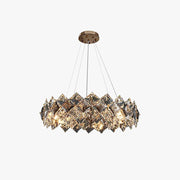 Kristy Modern 6-Light Tiered Crystal Chandelier With Adjustable Cables - Neutral Decor