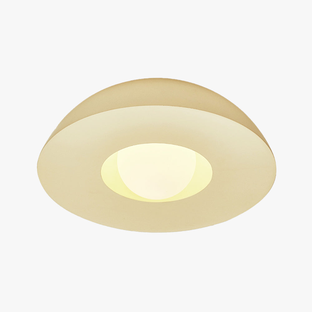 Modern LED Indoor Wall Lamp Milky Coffee Glass Living Room - Neutral Decor