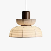 Ritta Pendant Light Neutral Paper Modern Fabric White - Neutral Decor