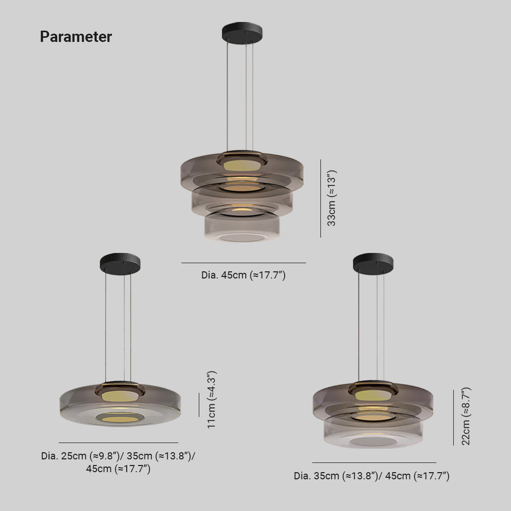 Jojo Glass Pendant Light Multi-tiered Structure - Neutral Decor