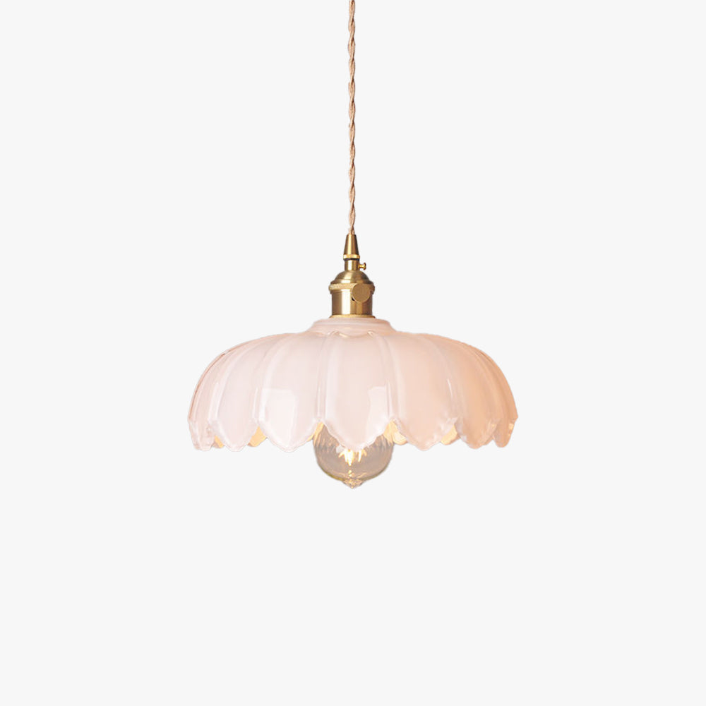 Valentina Retro LED Pendant Light Colourful Glass/Metal Flower Dining Room - Neutral Decor