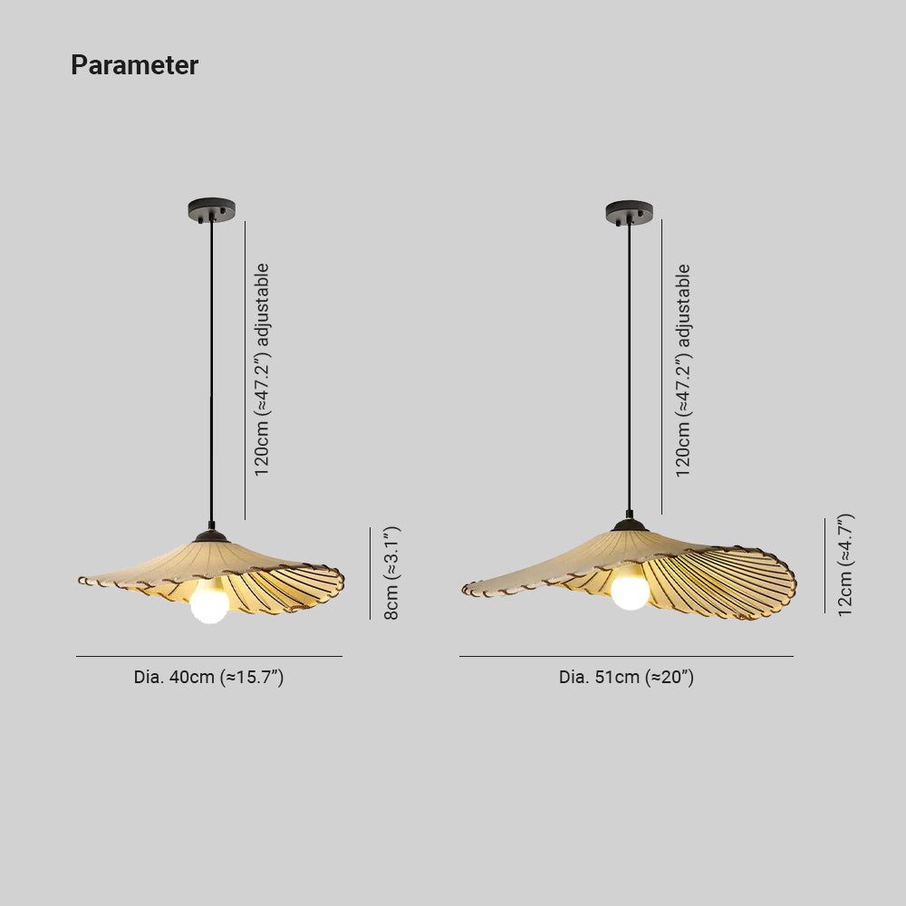 Avi Wabi-Sabi Retro LED Pendant Light Fabric/Metal Dining/Living Room - Neutral Decor