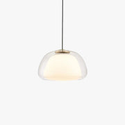 Valentina Modern LED Pendant Light Glass Metal Living Room - Neutral Decor