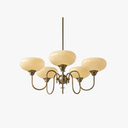 Arisha Vintage LED Metal Glass Chandelier Living Room - Neutral Decor