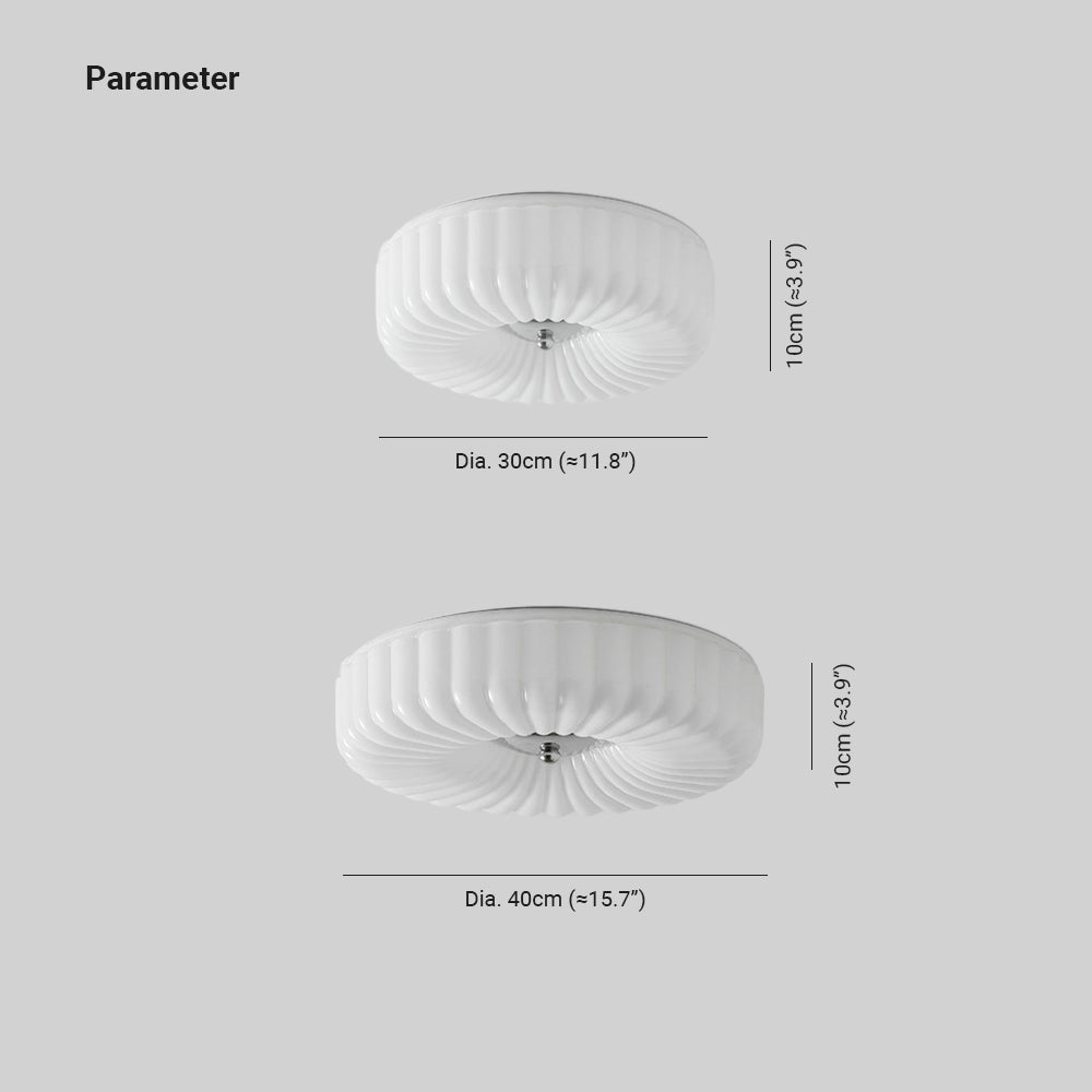 Arisha Modern LED Glass Flush Mount Ceiling Light Bedroom - Neutral Decor