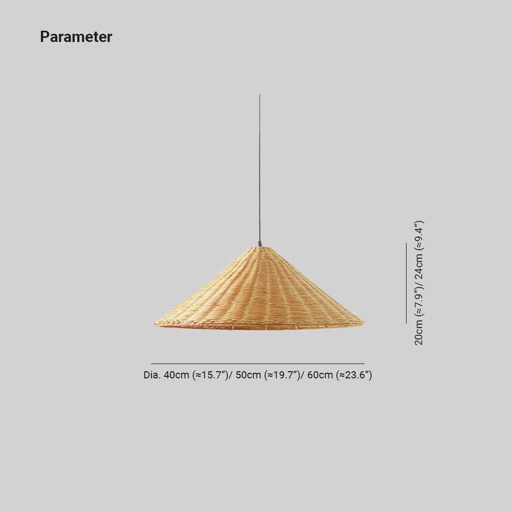 Muto Vintage Handmade LED Rattan Pendant Light Living Room - Neutral Decor