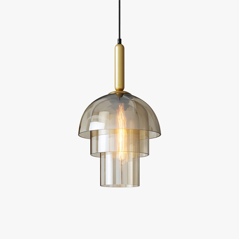 Valentina Modern Metal Glass Pendant Light Living Room Bedroom - Neutral Decor