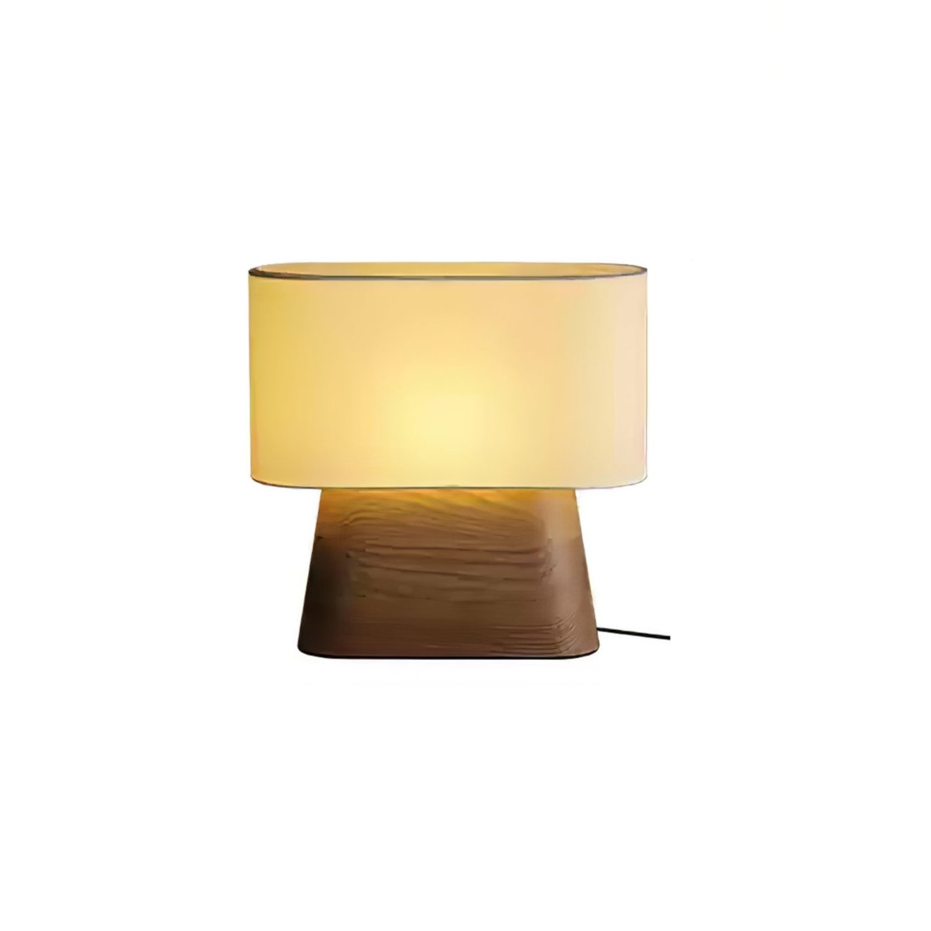 Grashen Wood & Fabric Table Lamp-Neutral Decor