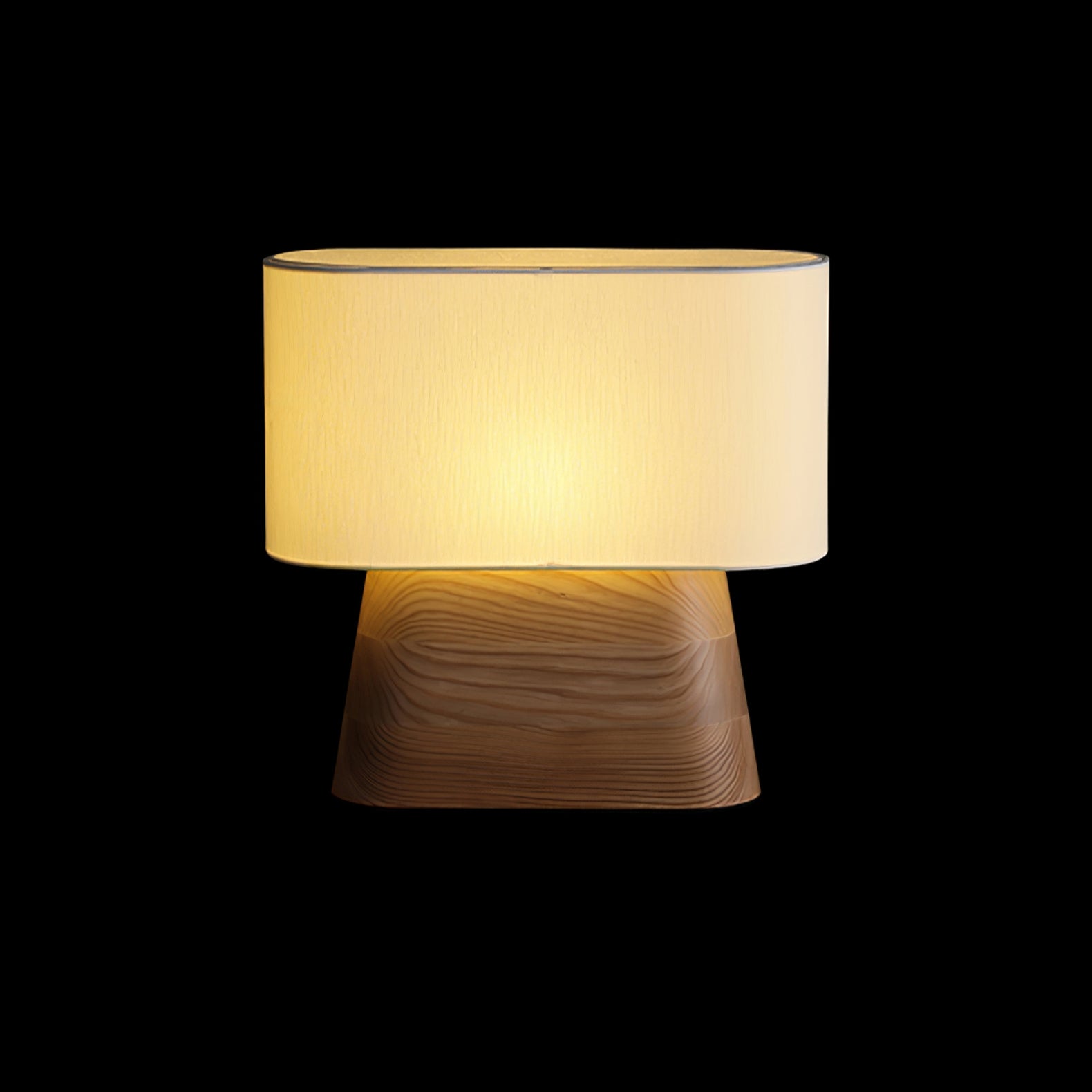 Grashen Wood & Fabric Table Lamp-Neutral Decor