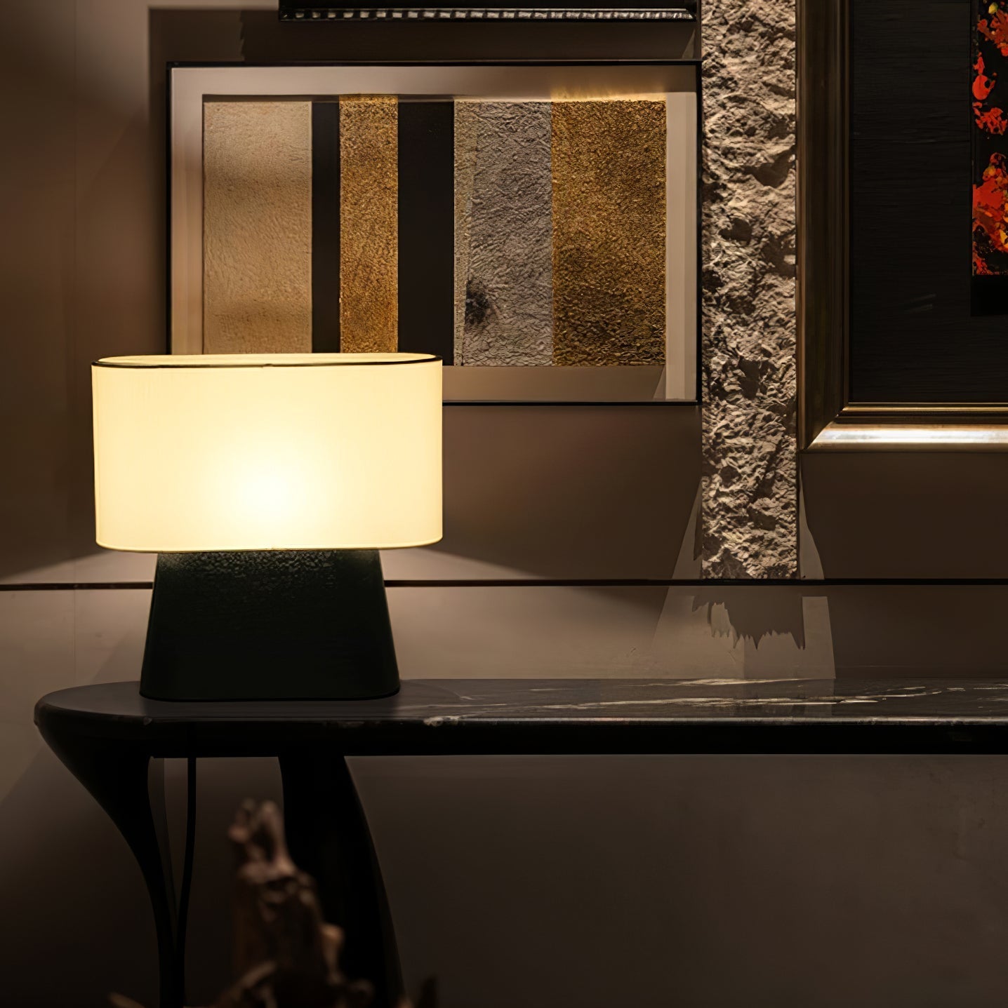 Grashen Wood & Fabric Table Lamp-Neutral Decor