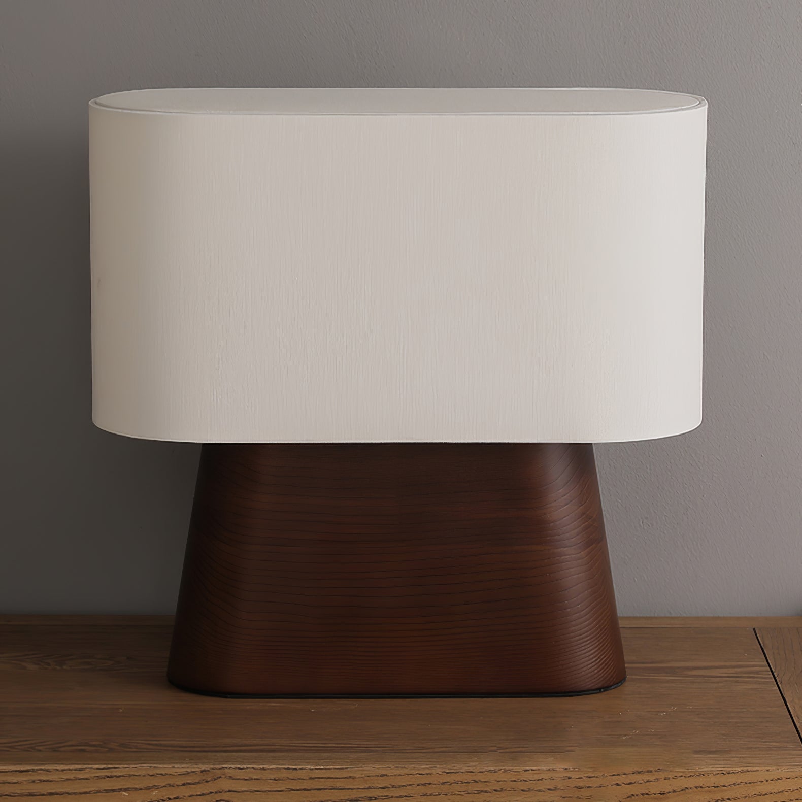 Grashen Wood & Fabric Table Lamp-Neutral Decor
