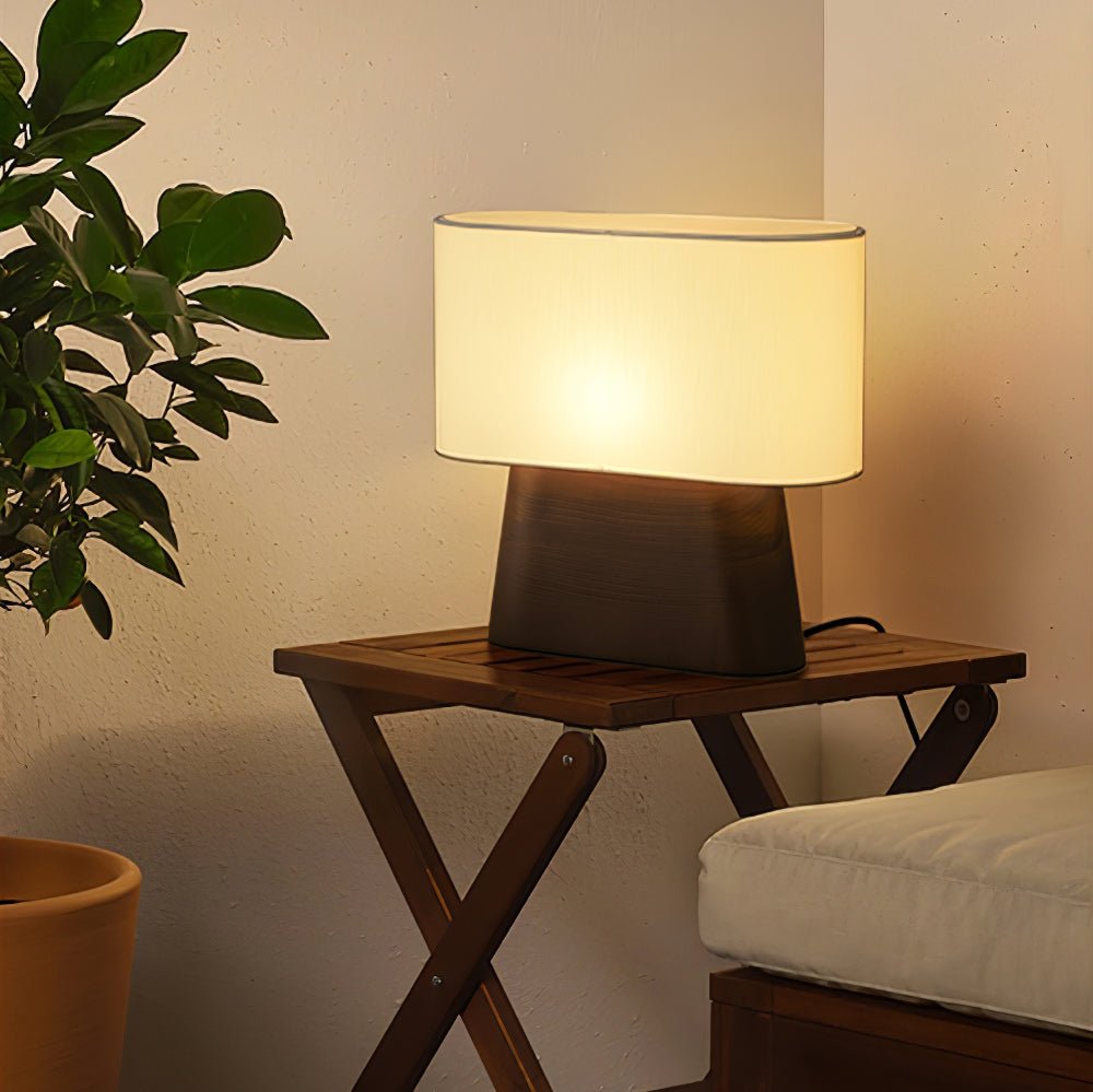Grashen Wood & Fabric Table Lamp-Neutral Decor