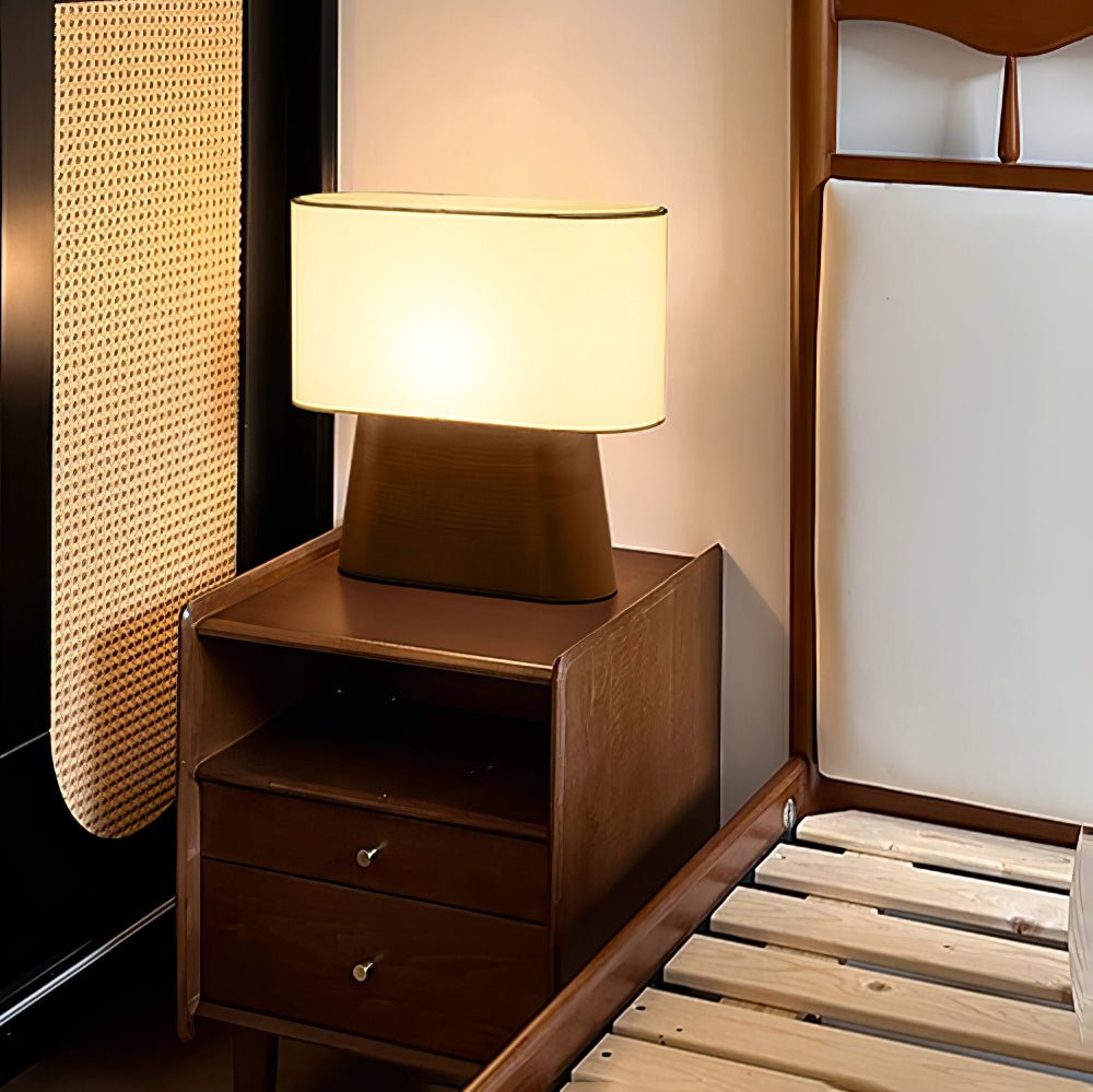 Grashen Wood & Fabric Table Lamp-Neutral Decor