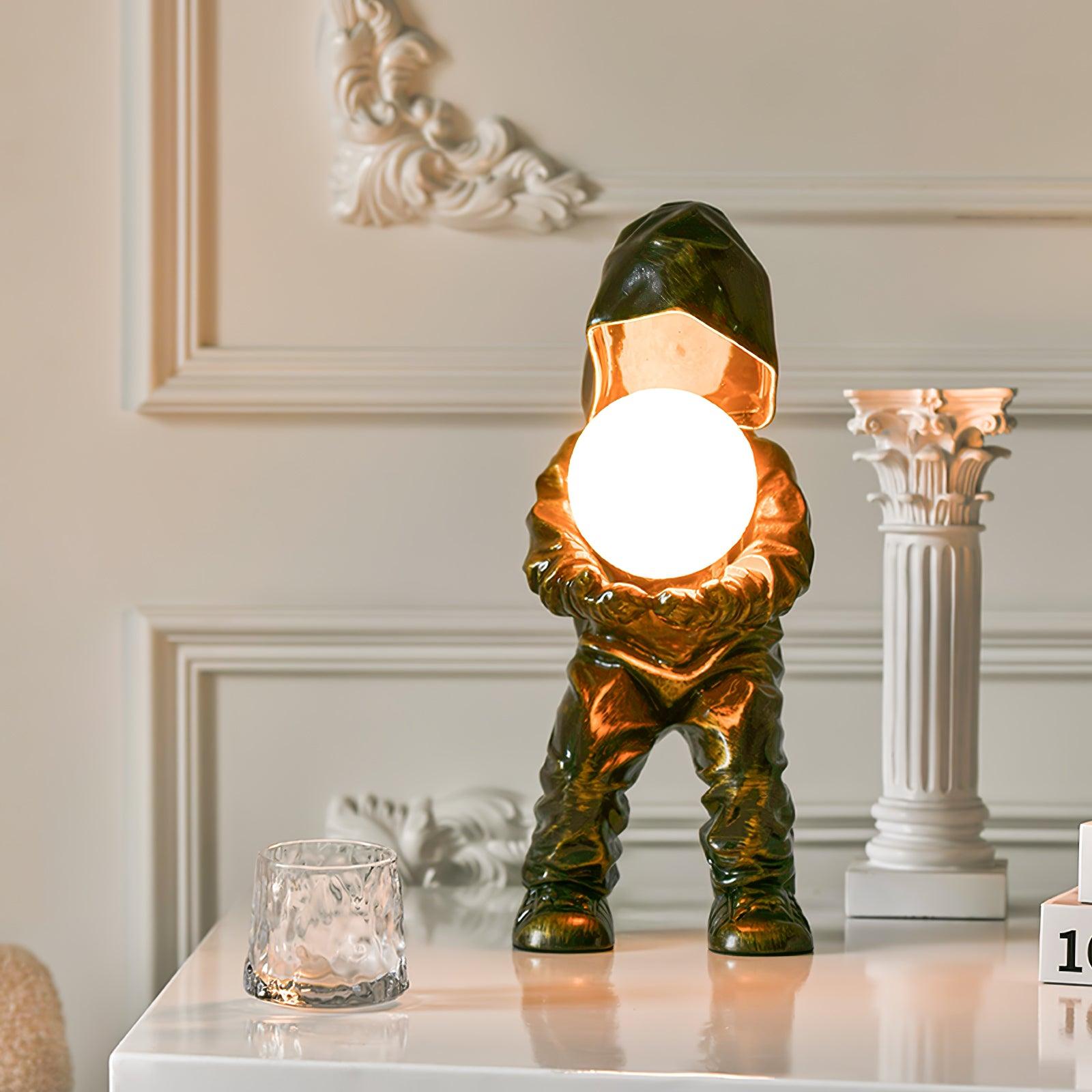 Orinex Resin Artistic Table Lamp-Neutral Decor