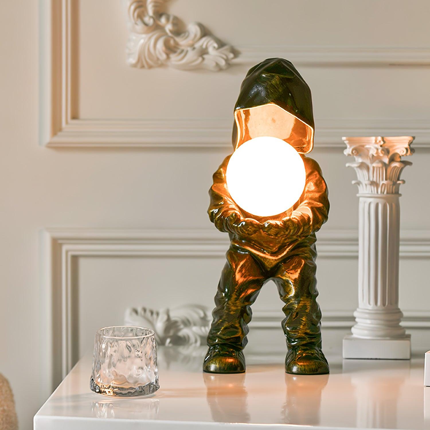 Orinex Resin Artistic Table Lamp-Neutral Decor
