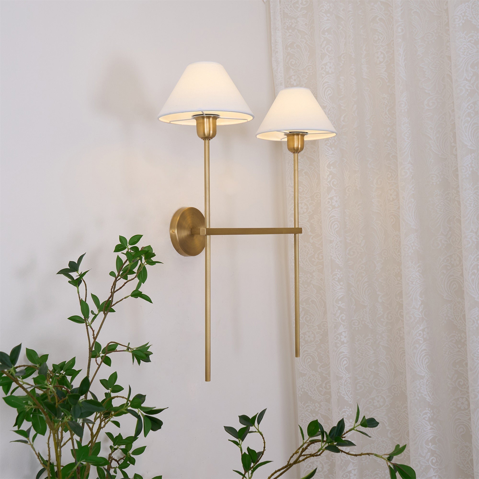 Genevieve Wall Lamp Fabric - Neutralighting