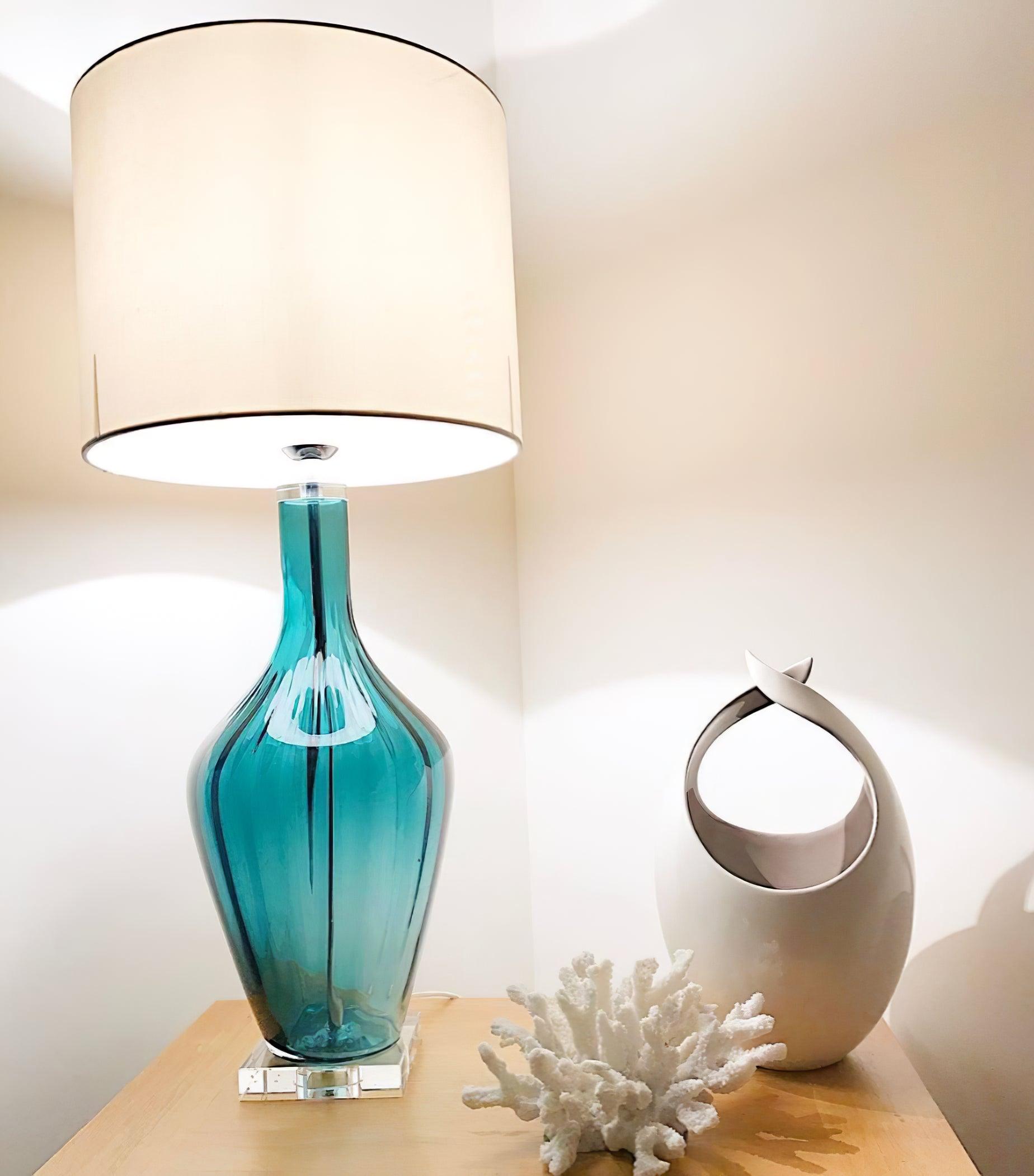 Syphae Glass Table Lamp-Neutral Decor