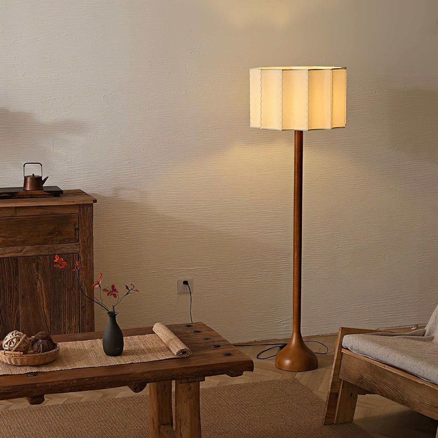 Bexi Minimalist Wood Floor Lamp-Neutral Decor