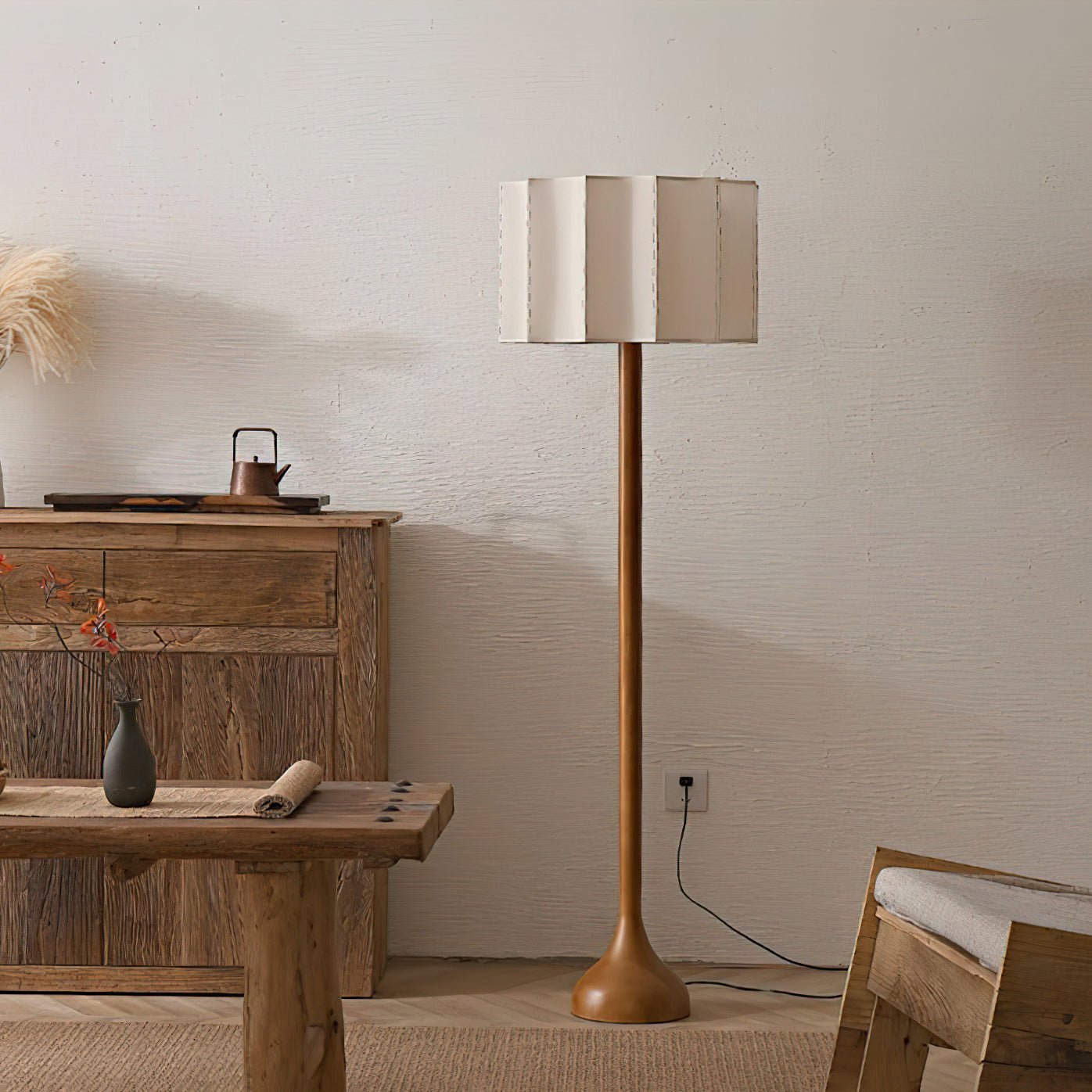 Bexi Minimalist Wood Floor Lamp-Neutral Decor
