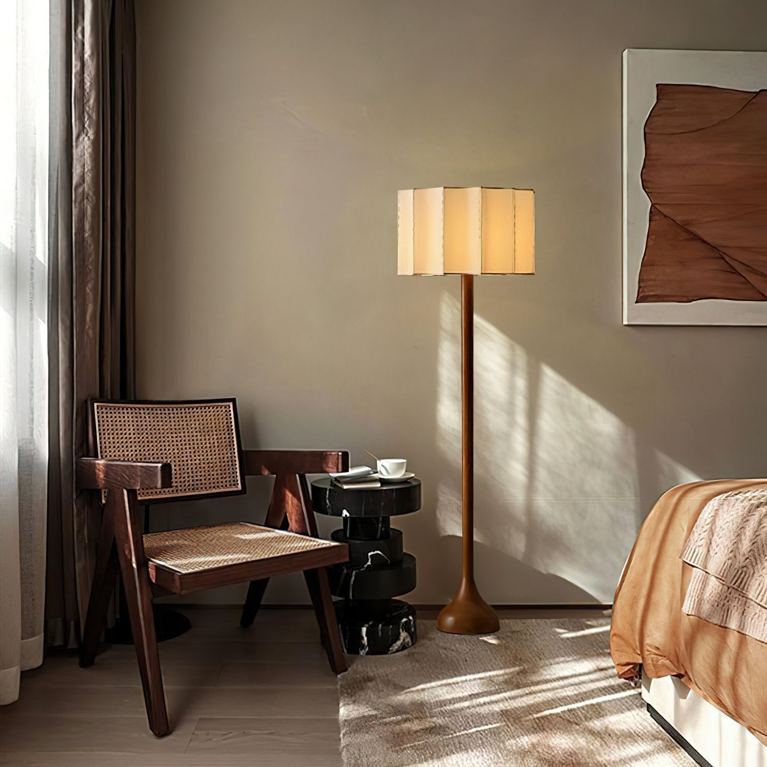 Bexi Minimalist Wood Floor Lamp-Neutral Decor