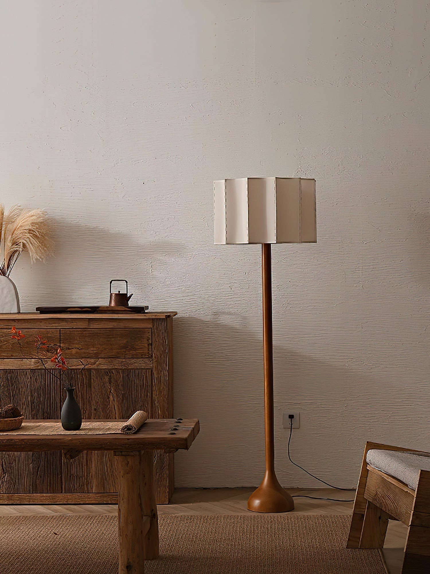 Bexi Minimalist Wood Floor Lamp-Neutral Decor