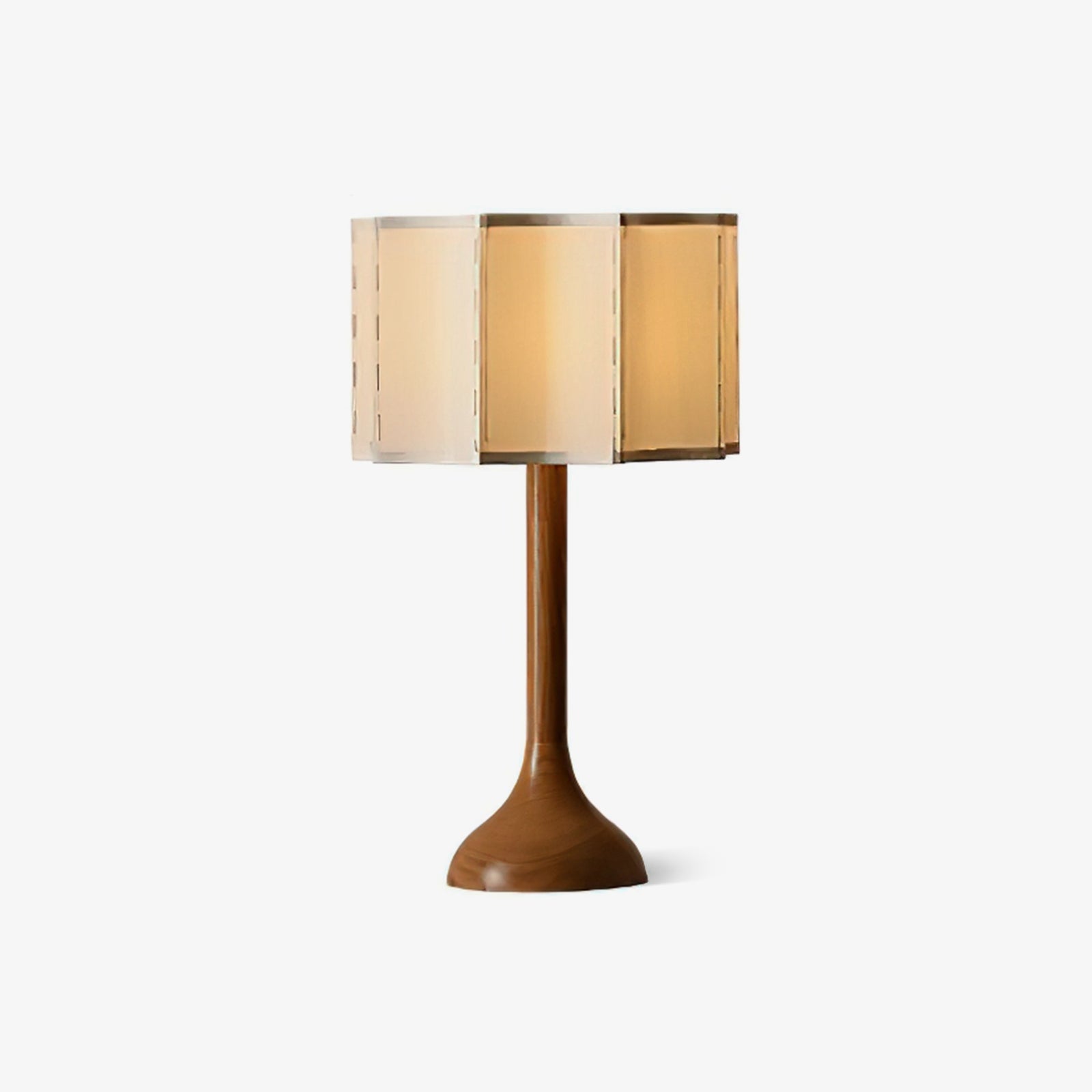 Livenq Wood Fabric Retro Table Lamp-Neutral Decor