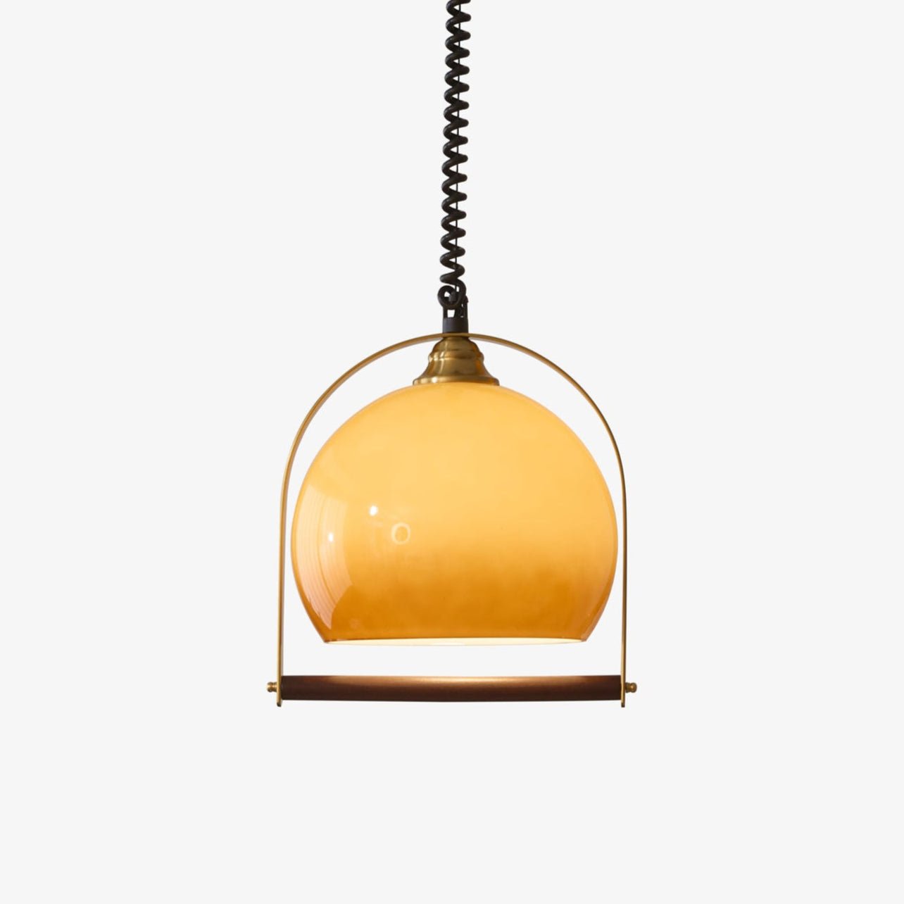 Halcyon Modern Minimalist Arch Wood Pendant Light-Neutral Decor
