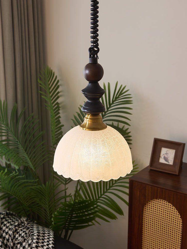 Halcyon Modern Minimalist Arch Wood Pendant Light-Neutral Decor