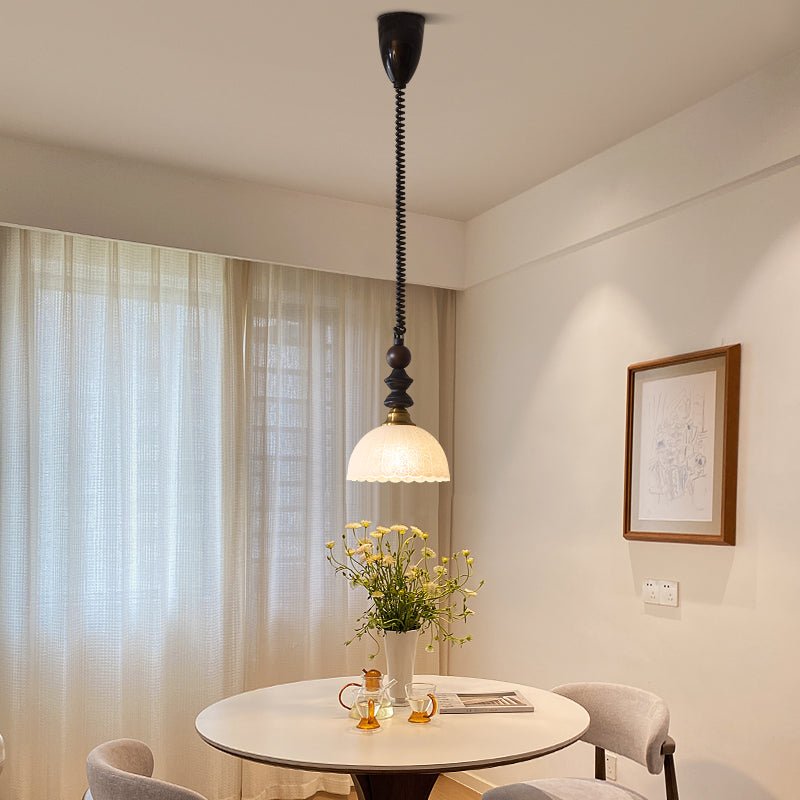 Halcyon Modern Minimalist Arch Wood Pendant Light-Neutral Decor