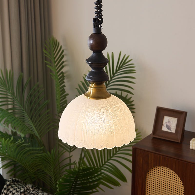 Halcyon Modern Minimalist Arch Wood Pendant Light-Neutral Decor