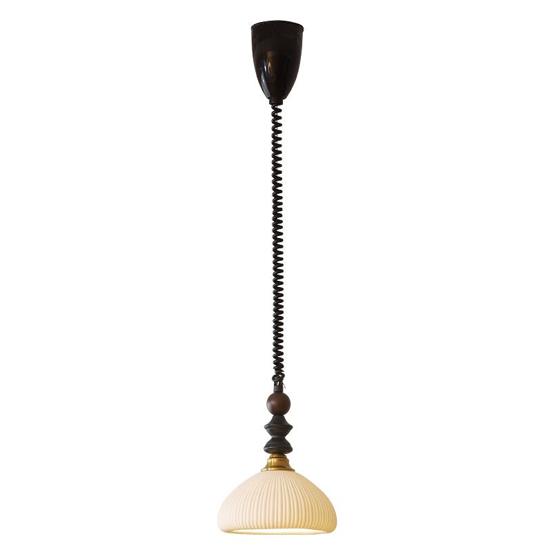 Halcyon Modern Minimalist Arch Wood Pendant Light-Neutral Decor