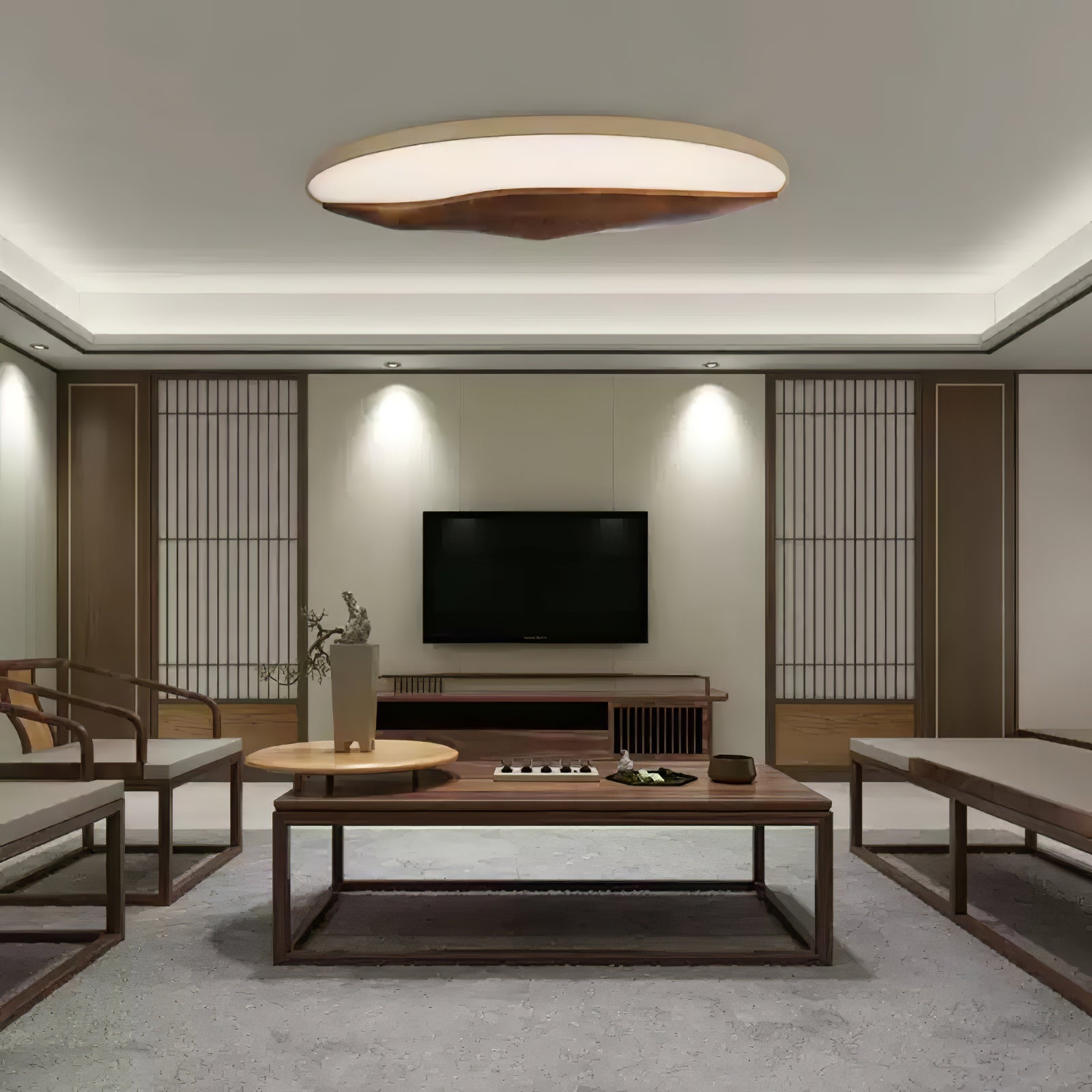 Vishaarae Scandi Wooden Ceiling Light-Neutral Decor