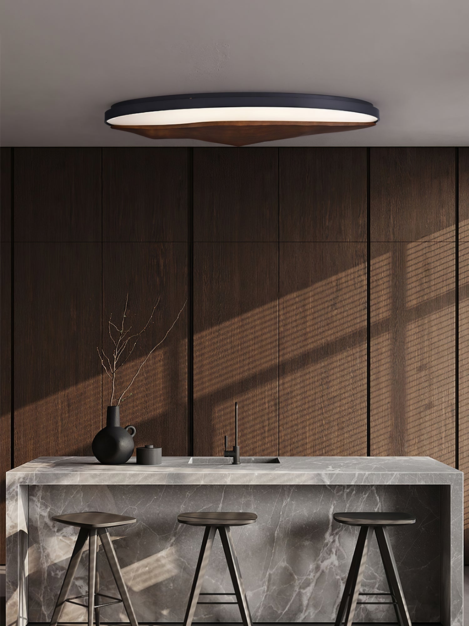 Vishaarae Scandi Wooden Ceiling Light-Neutral Decor