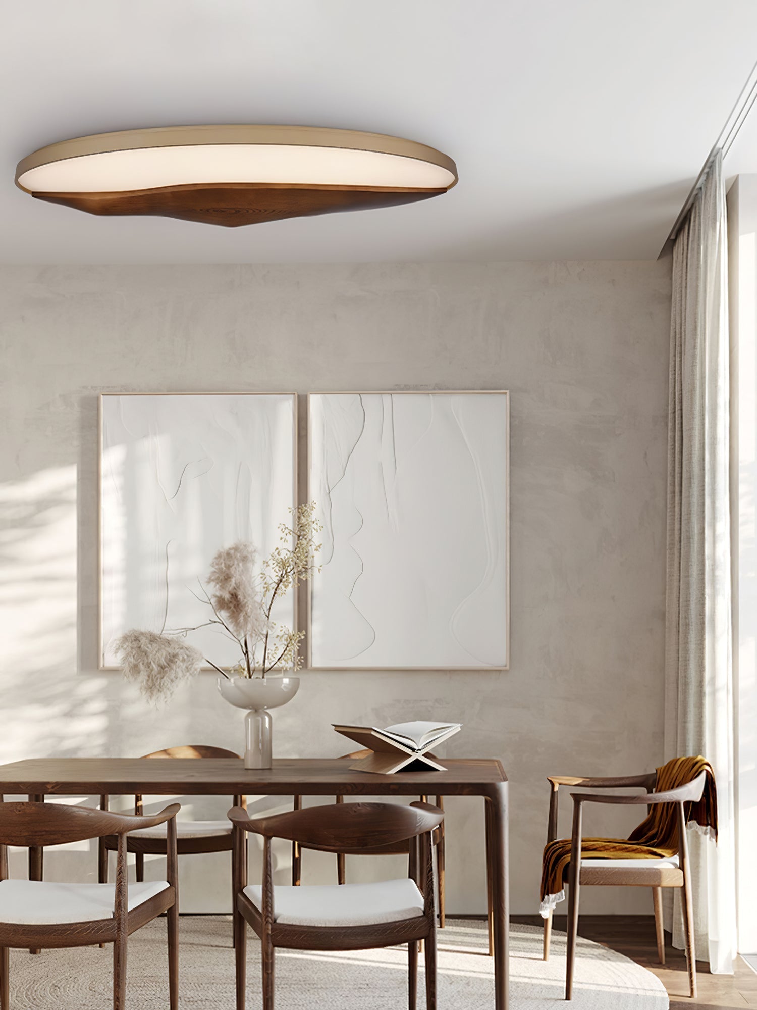Vishaarae Scandi Wooden Ceiling Light-Neutral Decor
