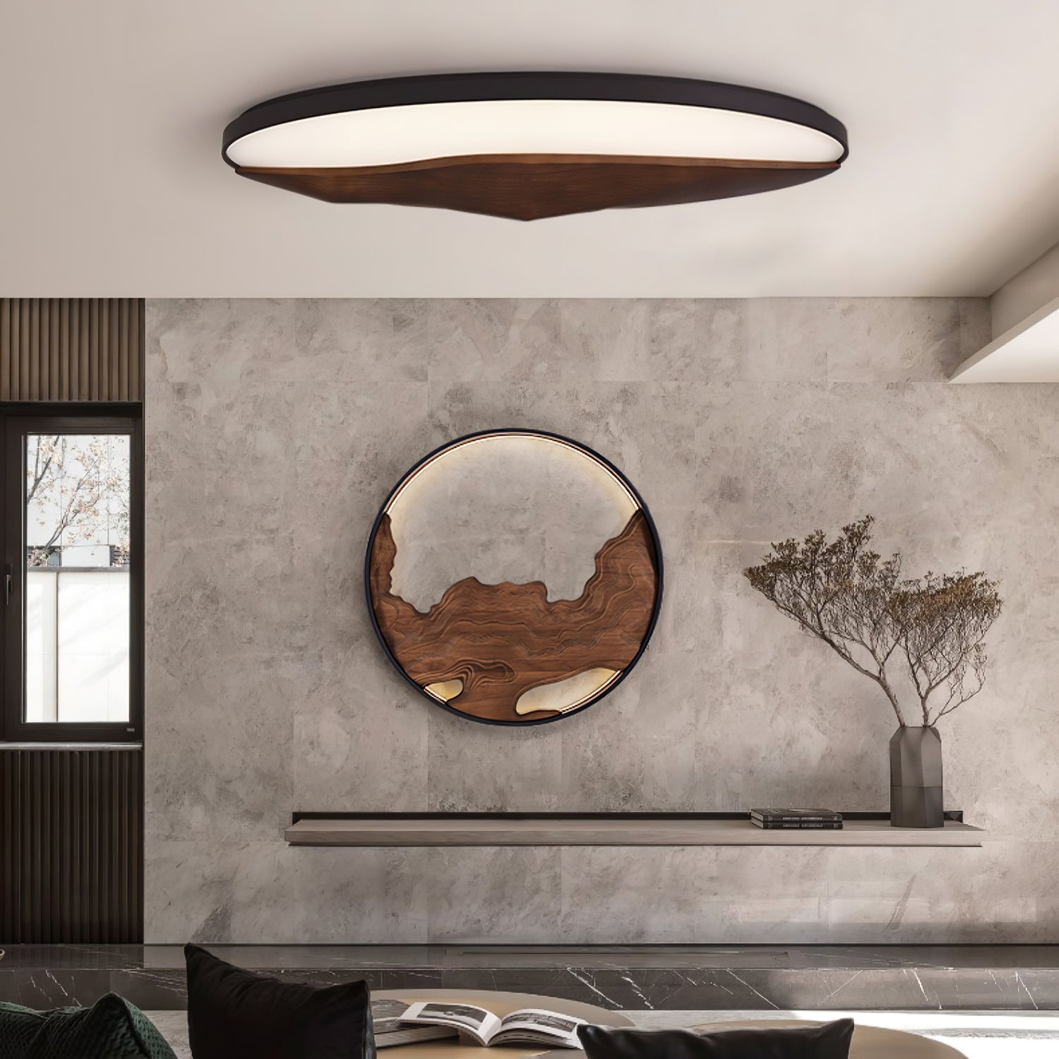 Vishaarae Scandi Wooden Ceiling Light-Neutral Decor