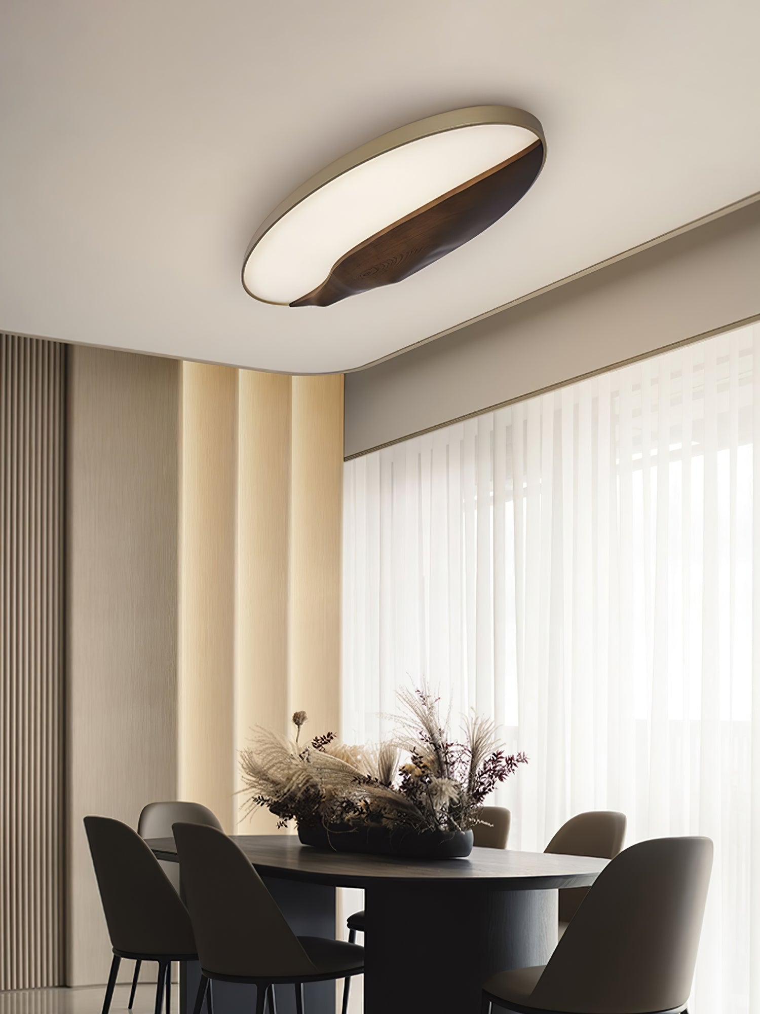 Vishaarae Scandi Wooden Ceiling Light-Neutral Decor