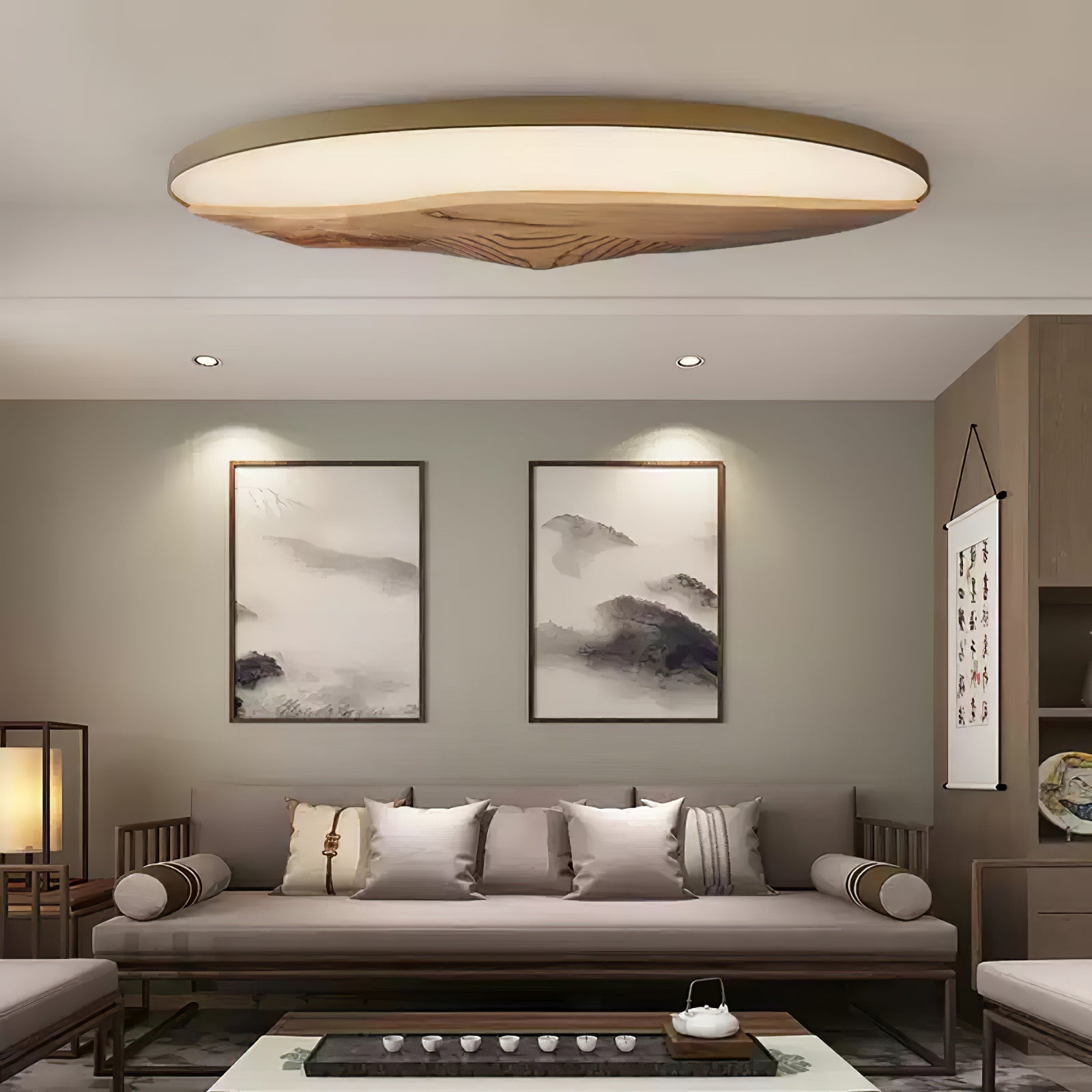 Vishaarae Scandi Wooden Ceiling Light-Neutral Decor