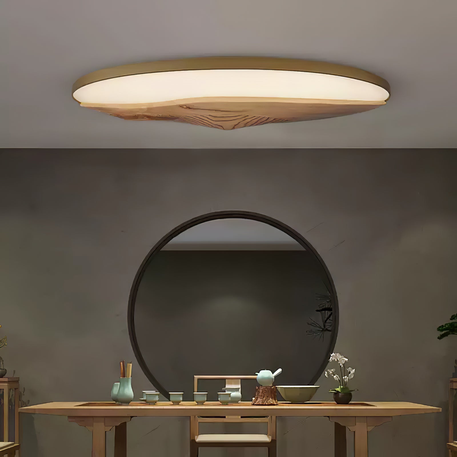 Vishaarae Scandi Wooden Ceiling Light-Neutral Decor