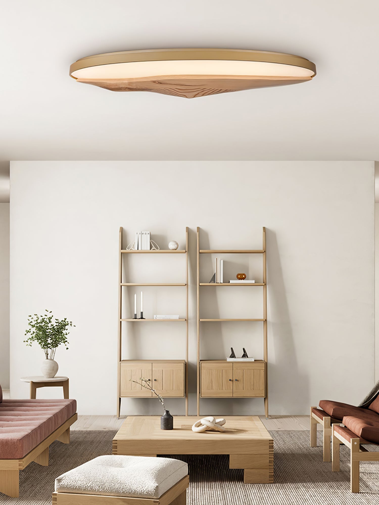 Vishaarae Scandi Wooden Ceiling Light-Neutral Decor