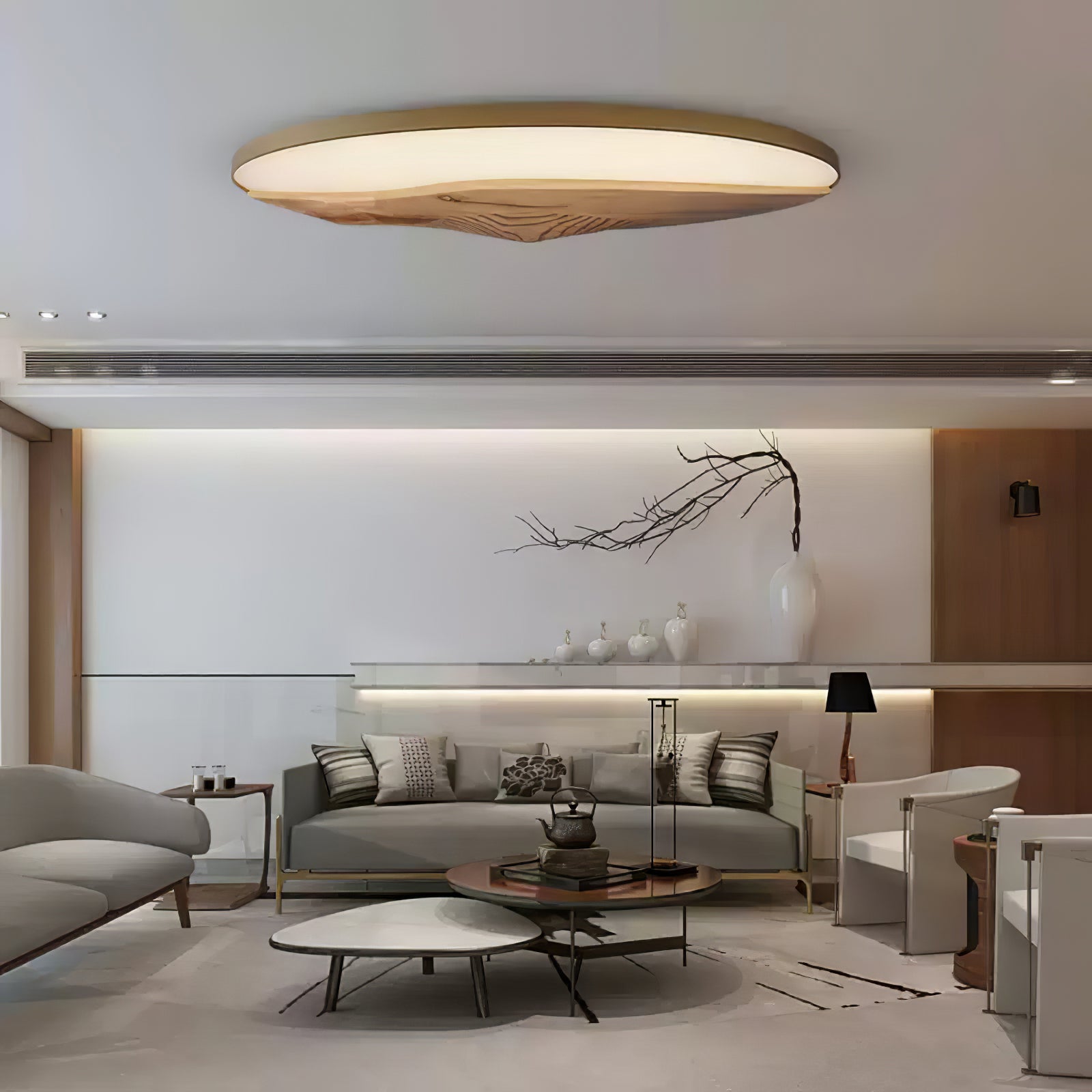Vishaarae Scandi Wooden Ceiling Light-Neutral Decor