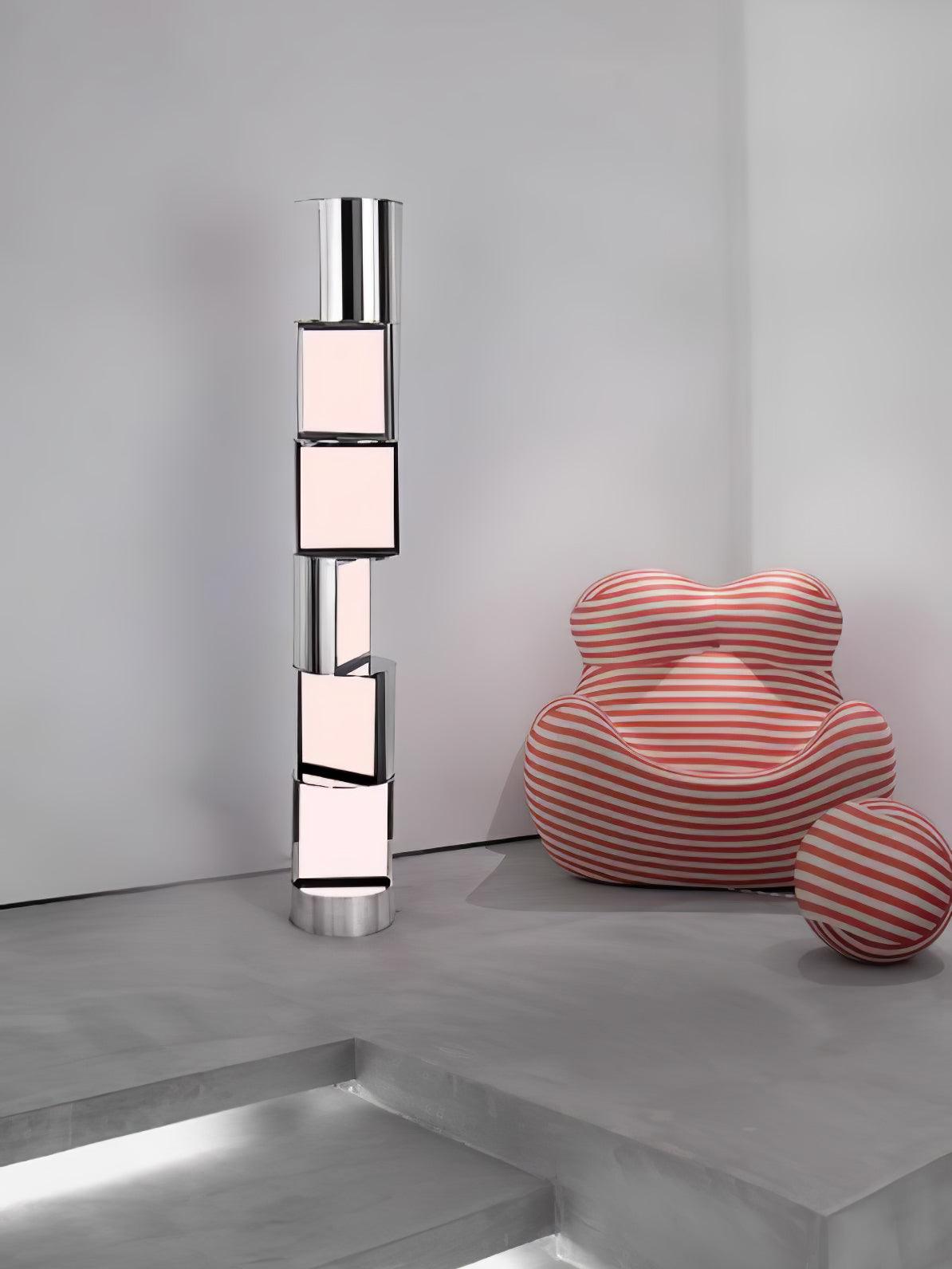 Votary Acrylic Column Floor Lamp-Neutral Decor