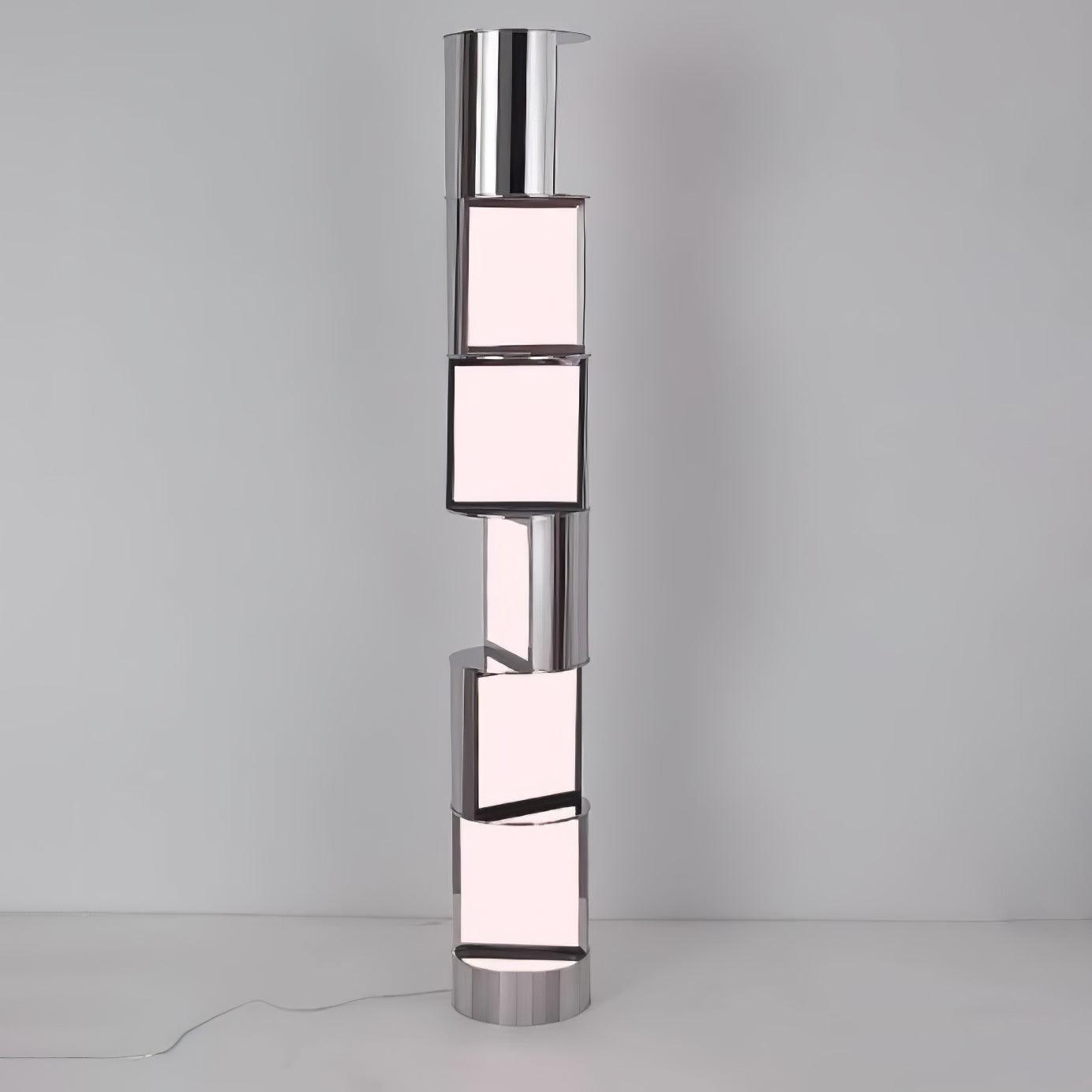 Votary Acrylic Column Floor Lamp-Neutral Decor