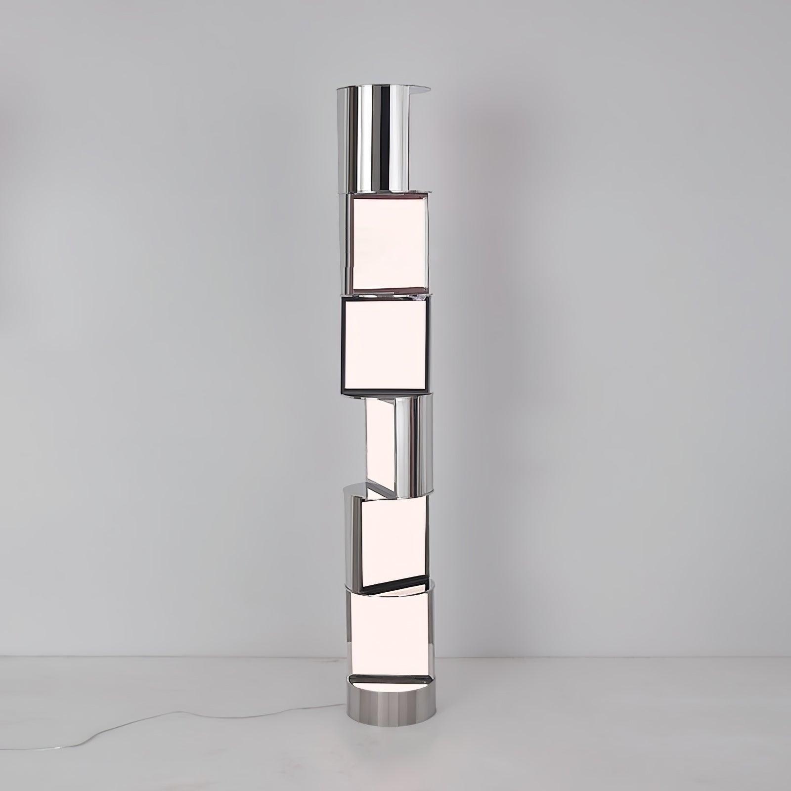 Votary Acrylic Column Floor Lamp-Neutral Decor