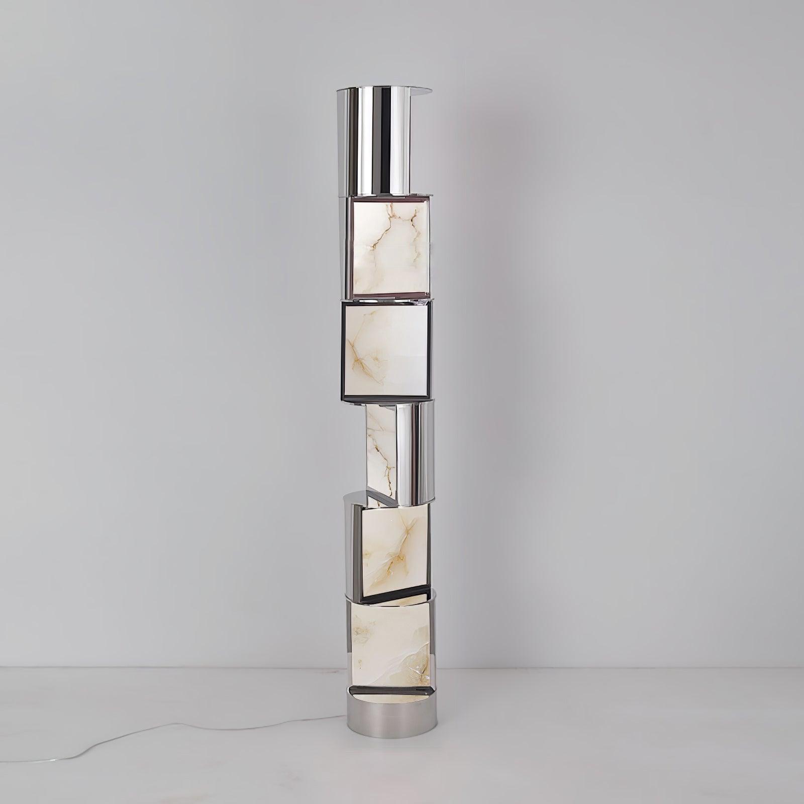 Votary Acrylic Column Floor Lamp-Neutral Decor