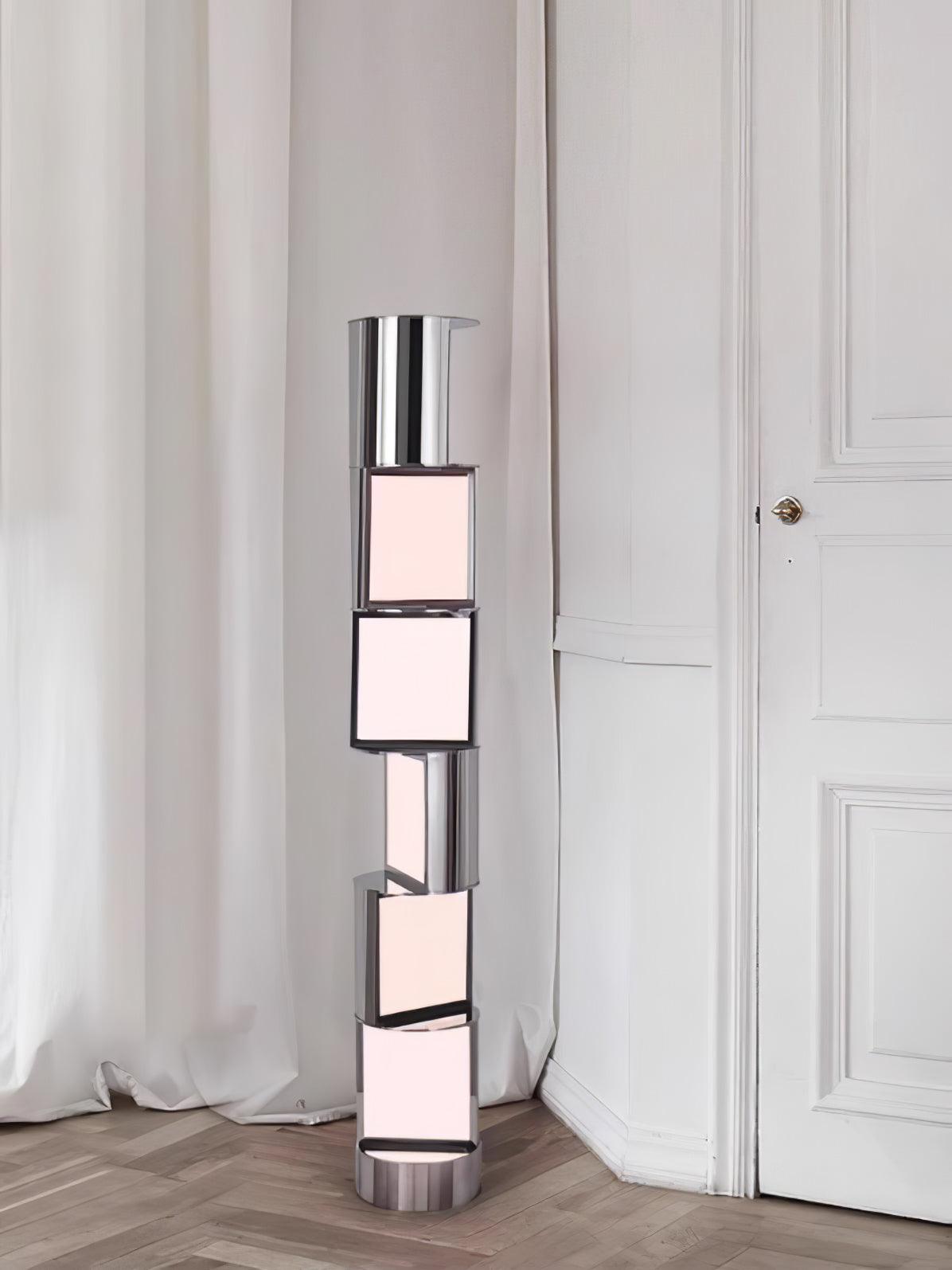 Votary Acrylic Column Floor Lamp-Neutral Decor