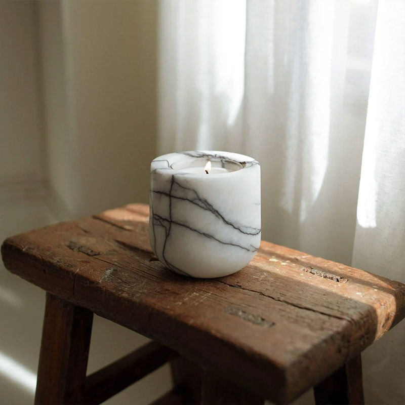 Halo Calm Candle Holder-Neutral Decor