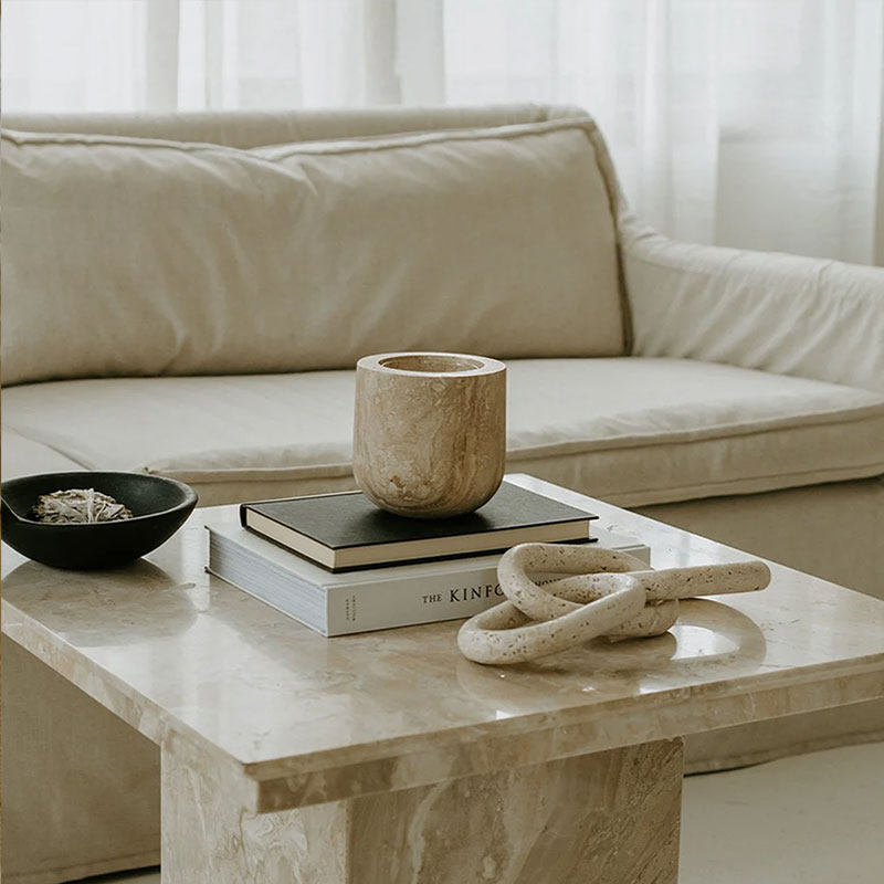 Halo Calm Candle Holder-Neutral Decor