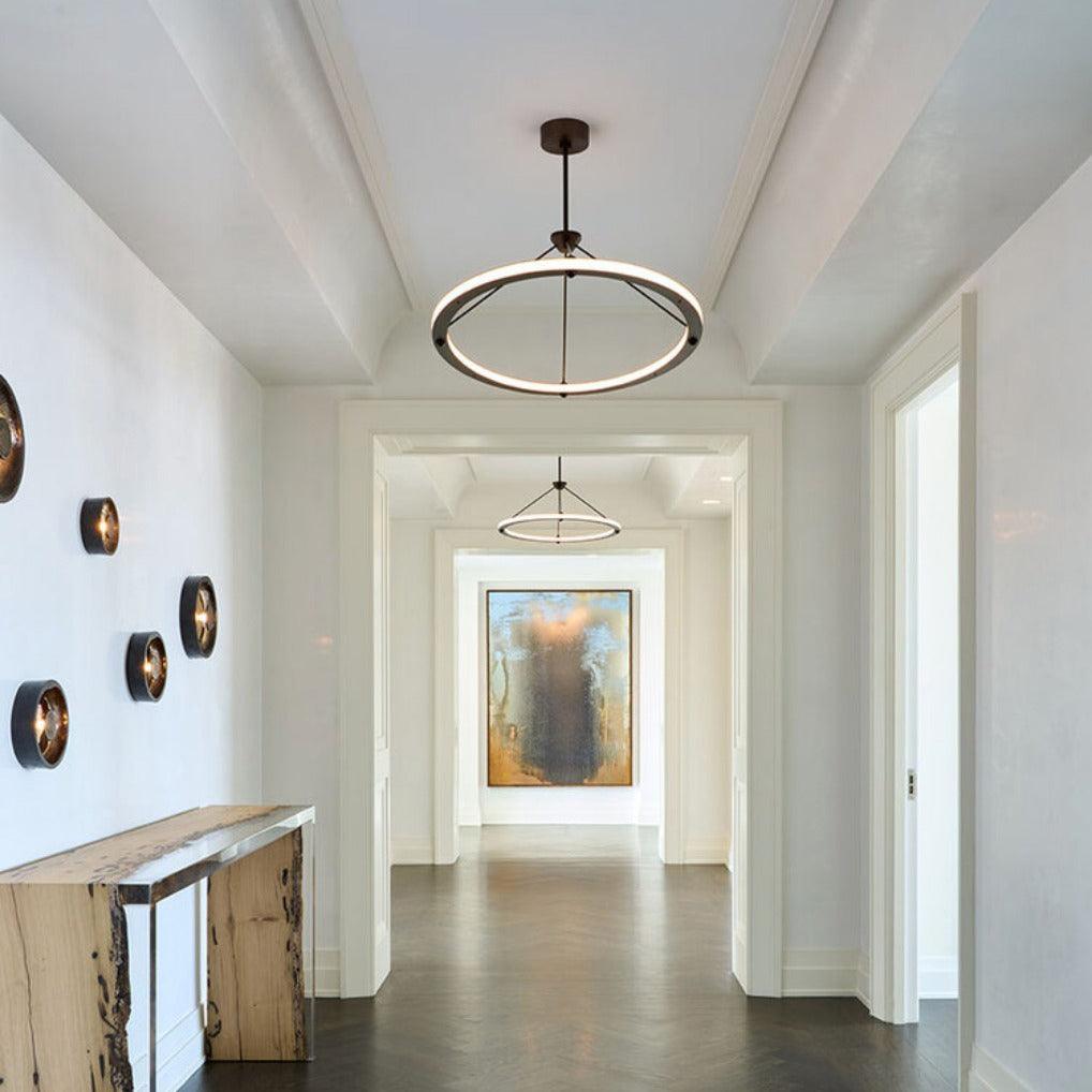 Jald Minimalist Circle Pendant Light-Neutral Decor