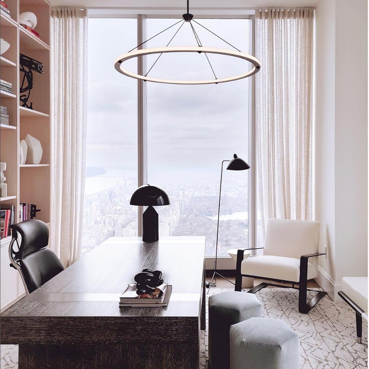 Jald Minimalist Circle Pendant Light-Neutral Decor